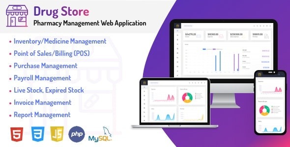 Drug Store Nulled – Pharmacy & Billing Management Web Application Free Download