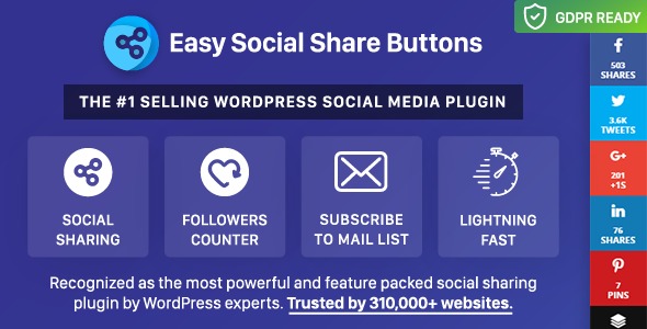 Easy Social Share Buttons for WordPress Nulled Free Download