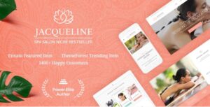 Jacqueline Nulled Spa & Massage Salon Beauty WordPress Theme + Elementor Download
