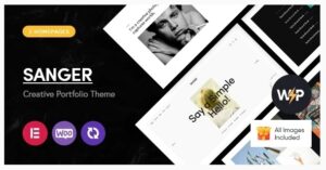 Sanger Nulled Personal Portfolio for Creatives WordPress Theme Free Download