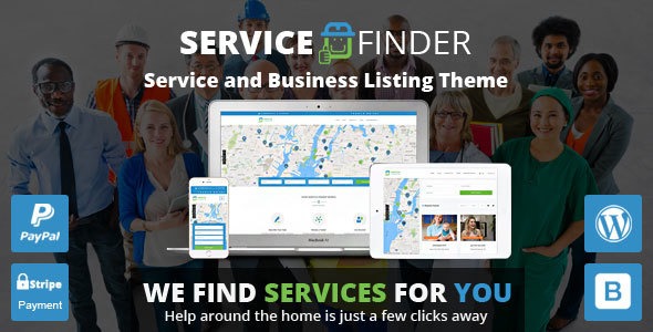 Service Finder Nulled Provider and Business Listing WordPress Theme Free Download