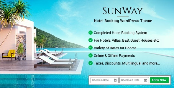 Sunway Nulled Hotel Booking WordPress Theme Download