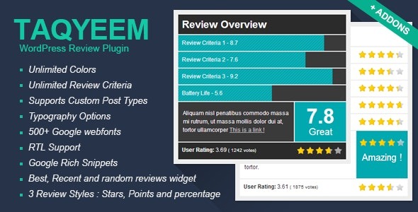 Taqyeem Nulled – WordPress Review Plugin Free Download