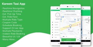 Kareem Taxi App Nulled Cab Booking Solution + admin panel Free Download