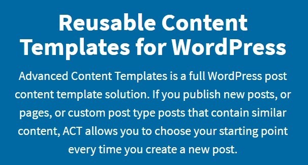 Advanced Content Templates for Wordpress Nulled + Addons Free Download