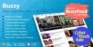 Buzzy Nulled – News, Viral Lists, Polls and Videos Free Download
