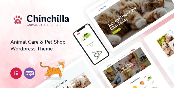 Chinchilla Nulled Animal Care & Pet Shop WordPress Theme Free Download