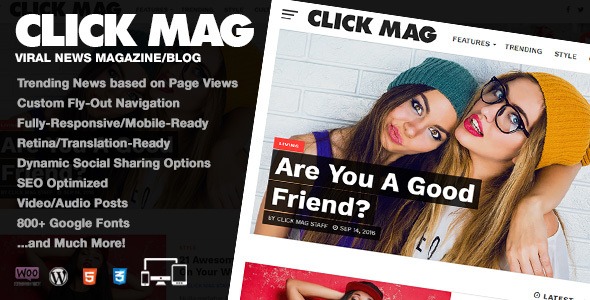 Click Mag Nulled Viral WordPress News Magazine-Blog Theme Free Download