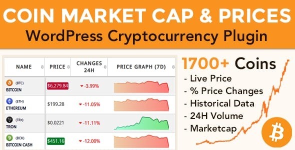 Coins MarketCap Nulled WordPress Cryptocurrency Plugin Free Download
