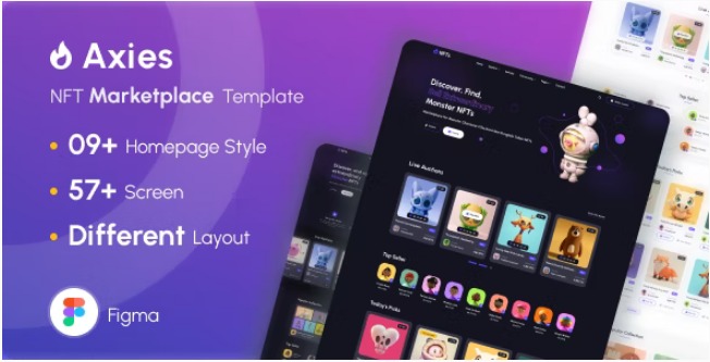 Axies Nulled NFT Marketplace template Free Download