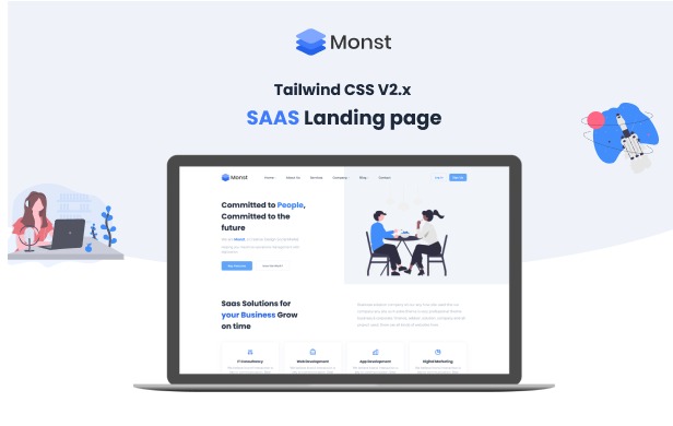 Free Download Monst – NextJS Tailwind CSS landing page Nulled