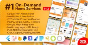 Free Download On-Demand Home Services, Business Listing, Handyman Booking with Admin Panel Nulled