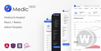 MedicApp Nulled - Medical & Hospital React admin template Free Download