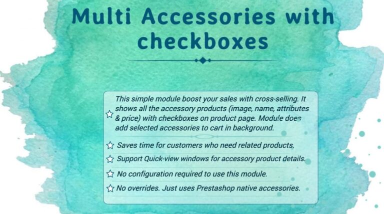 Multi Accessories with Checkboxes Nulled Prestashop Free Download