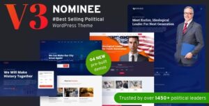 Nominee Nulled Political WordPress Theme for Candidate Political Leaderd Free Download