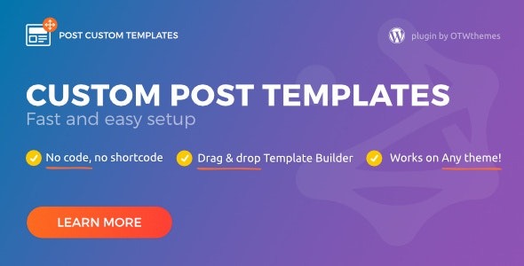 Post Custom Templates Pro Nulled WordPress plugin Free Download