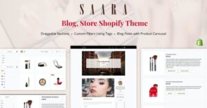 Saara Nulled Blog Shopify Theme Free Download