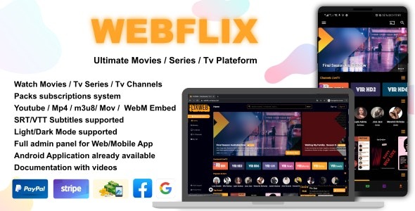 WebFlix Nulled Movies TV SeriesLive TV Channels Subscription Download