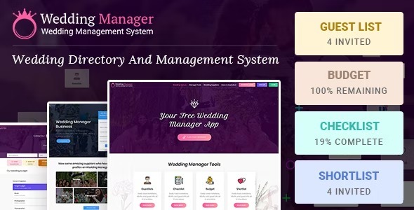 Wedding Manager Nulled Manage Wedding Events and Vendor Listing Event Management WireFrame Free Download