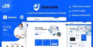 Coronia Nulled Covid 19 & Medical WordPress Theme Free Download