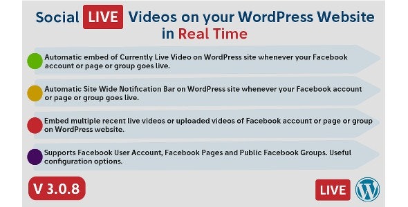 Social Live Video Auto Embed for WordPress Nulled Free Download