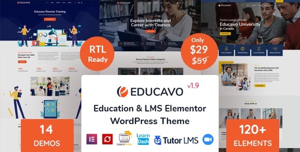 Educavo Nulled Online Courses & Education WordPress Theme Free Download