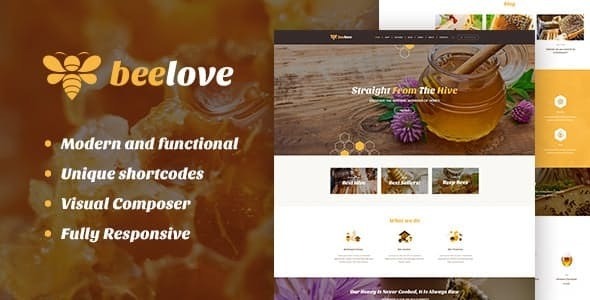 Free Download Beelove Honey Production and Sweets Online Store WP Theme Nulled