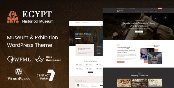 Free Download Egypt – Museum & Exhibition WordPress Theme Nulled