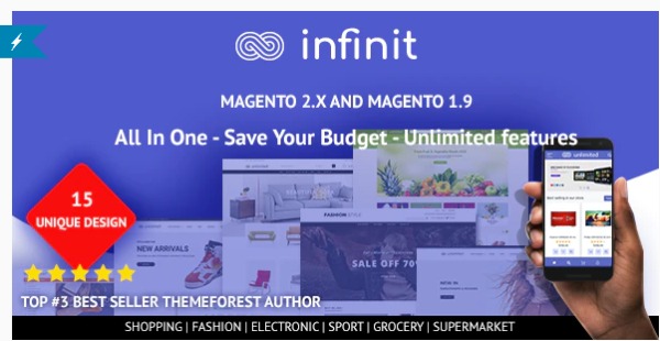 Infinit Nulled Multipurpose Responsive Magento 2 and 1 Theme Free Download