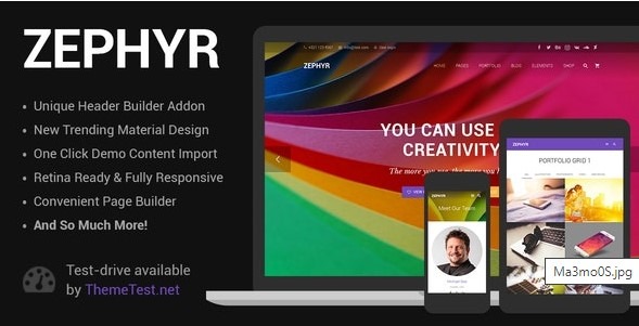 Zephyr Nulled Material Design Theme Free Download