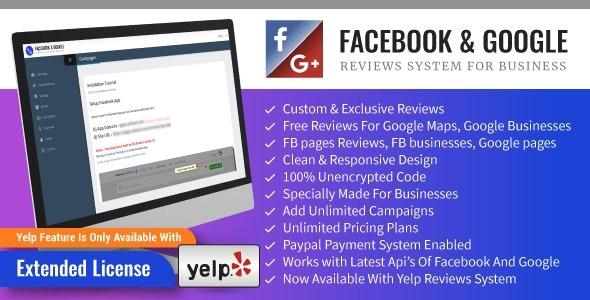 free download Facebook And Google Reviews System For Businesses Nulled