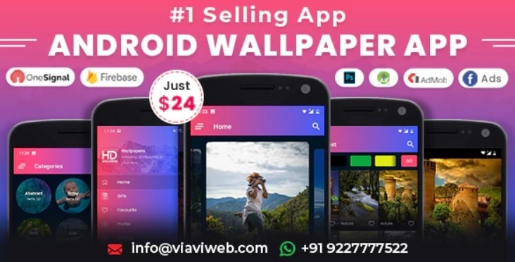 Android Wallpapers App (HD, Full HD, 4K, Ultra HD Wallpapers) Nulled Free Download