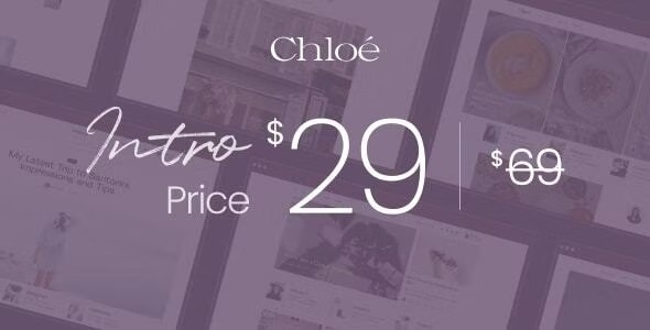 Chloé Personal Lifestyle WordPress Blog Theme Nulled