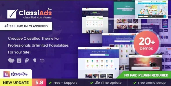 Classiads Nulled Classified Ads WordPress Theme Free Download
