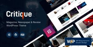 Critique Nulled Magazine, Newspaper & Review WordPress Theme Free Download