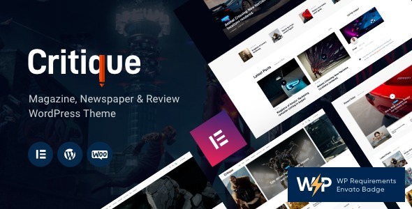 Critique Nulled Magazine, Newspaper & Review WordPress Theme Free Download