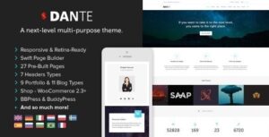 Dante Nulled Responsive Multi-Purpose WordPress Theme Free Download