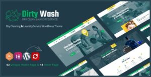 DirtyWash Laundry Service WordPress Theme Nulled