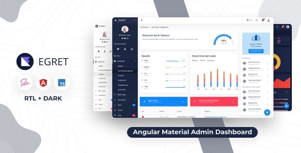 Egret Angular 4+ Material Design Admin Dashboard Template Nulled