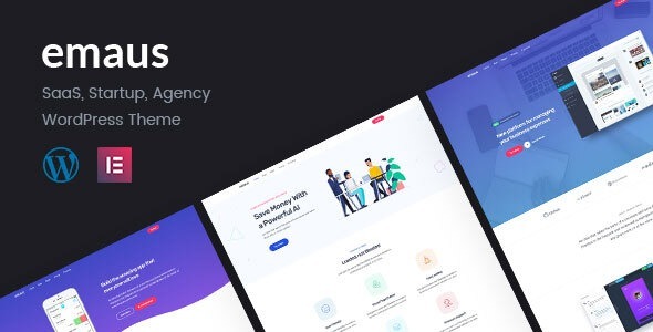Emaus Nulled SaaS App and Startup Elementor Theme Free Download