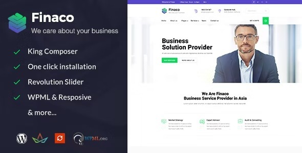 Finaco Nulled Consulting & Business WordPress Theme Free Download