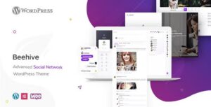 Free Download Beehive - Social Network WordPress Theme Nulled