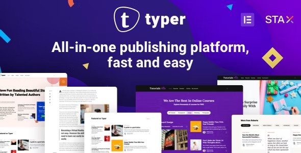 Free Download Typer - Amazing Blog and Multi Author Publishing Theme Nulled