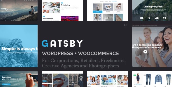 Gatsby Nulled WordPress + eCommerce Theme Free Download