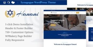 Hanani Jewish Community & Synagogue WordPress Theme Nulled