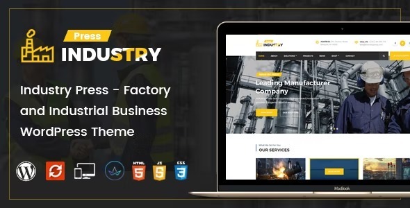 Industry Press Nulled Factory and Industrial Business WordPress Theme Free Download