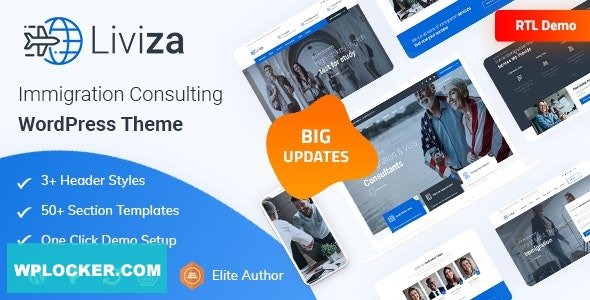 Liviza Nulled Immigration Consulting WordPress Theme Free Download