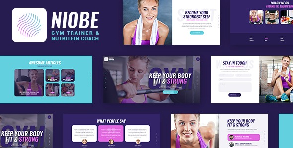 Niobe Nulled A Gym Trainer & Nutrition Coach WordPress Theme Free Download