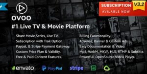 OVOO Nulled Live TV & Movie Portal CMS with Membership System Free Download