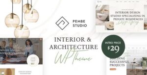 Pembe Nulled Interior & Architecture WordPress Theme Free Download
